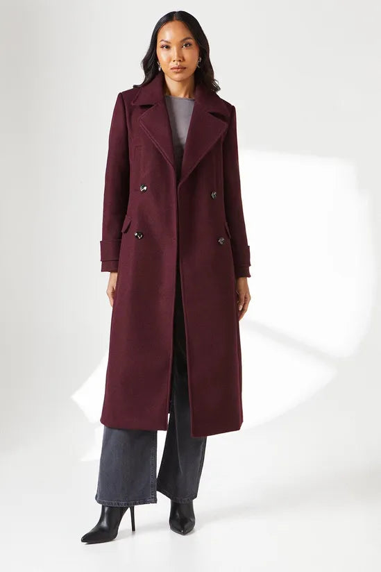 Burgundy women coat