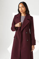 Burgundy women coat