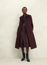 Burgundy women coat