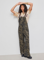 Leopard Suspenders Jeans Women