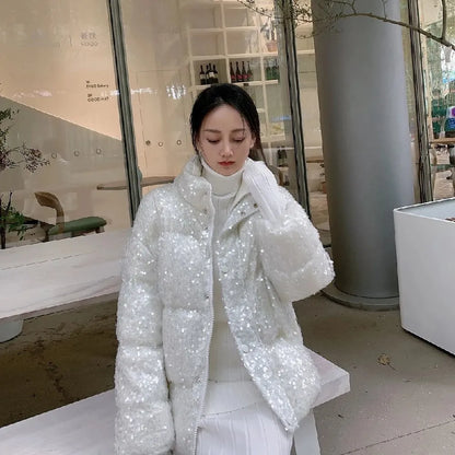 Glanzend Winterwonder Vrouwen Parka