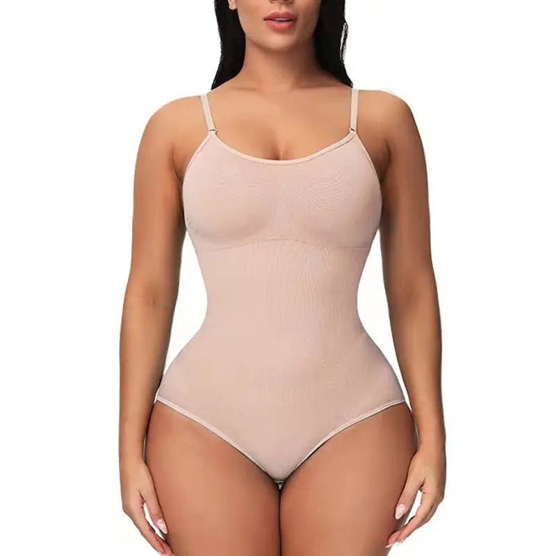 V-Hals Spaghetti Bodysuit