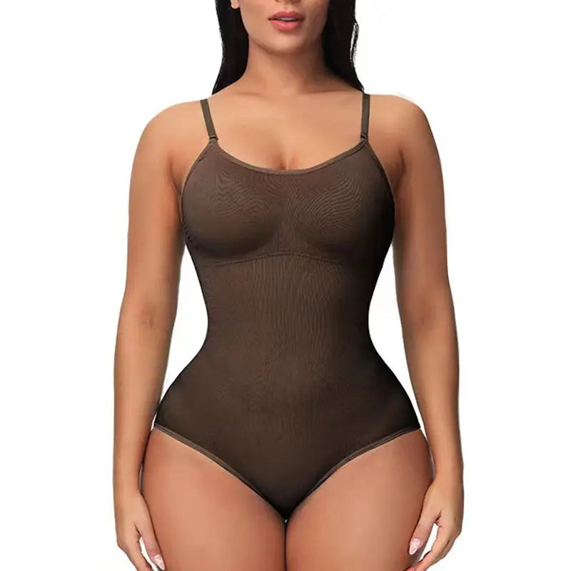 V-Hals Spaghetti Bodysuit