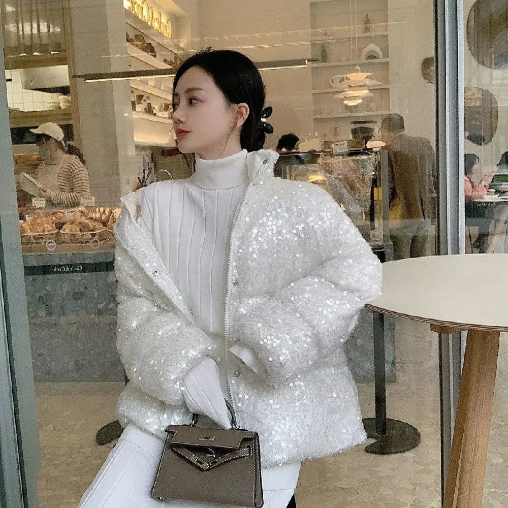 Glanzend Winterwonder Vrouwen Parka