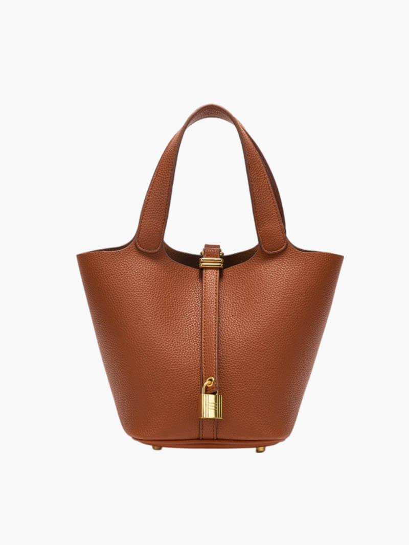 Chique Dames Leren Bucket Bag