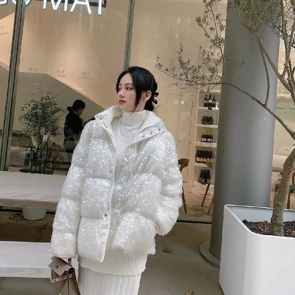 Glanzend Winterwonder Vrouwen Parka