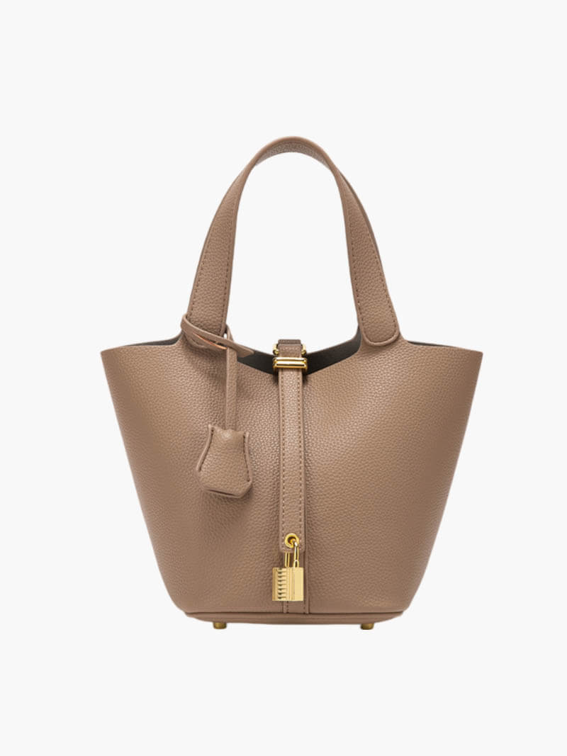 Chique Dames Leren Bucket Bag
