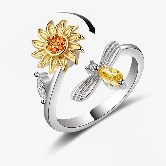 SilverSunflower Charm | Zilvere Ring