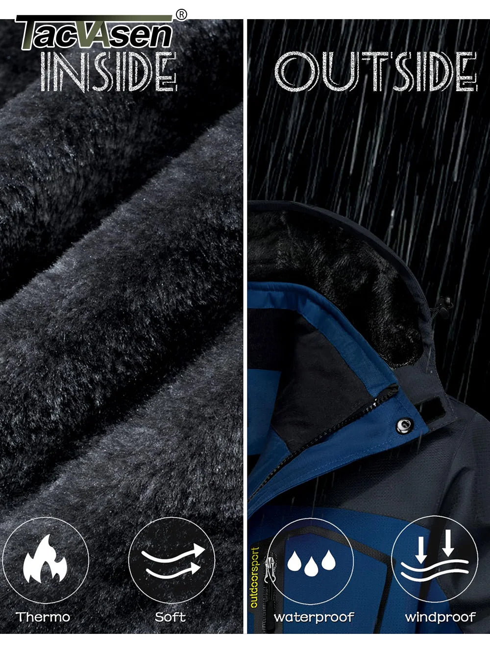 TACVASEN Winter Fleece Jaquet