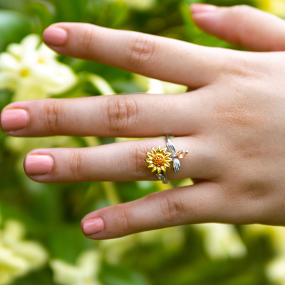 SilverSunflower Charm | Zilvere Ring
