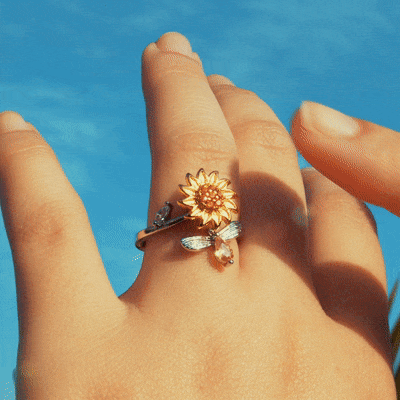 SilverSunflower Charm | Zilvere Ring