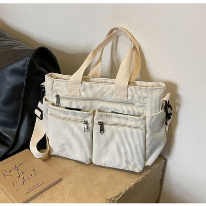 Stijlvolle Corduroy Draagtas