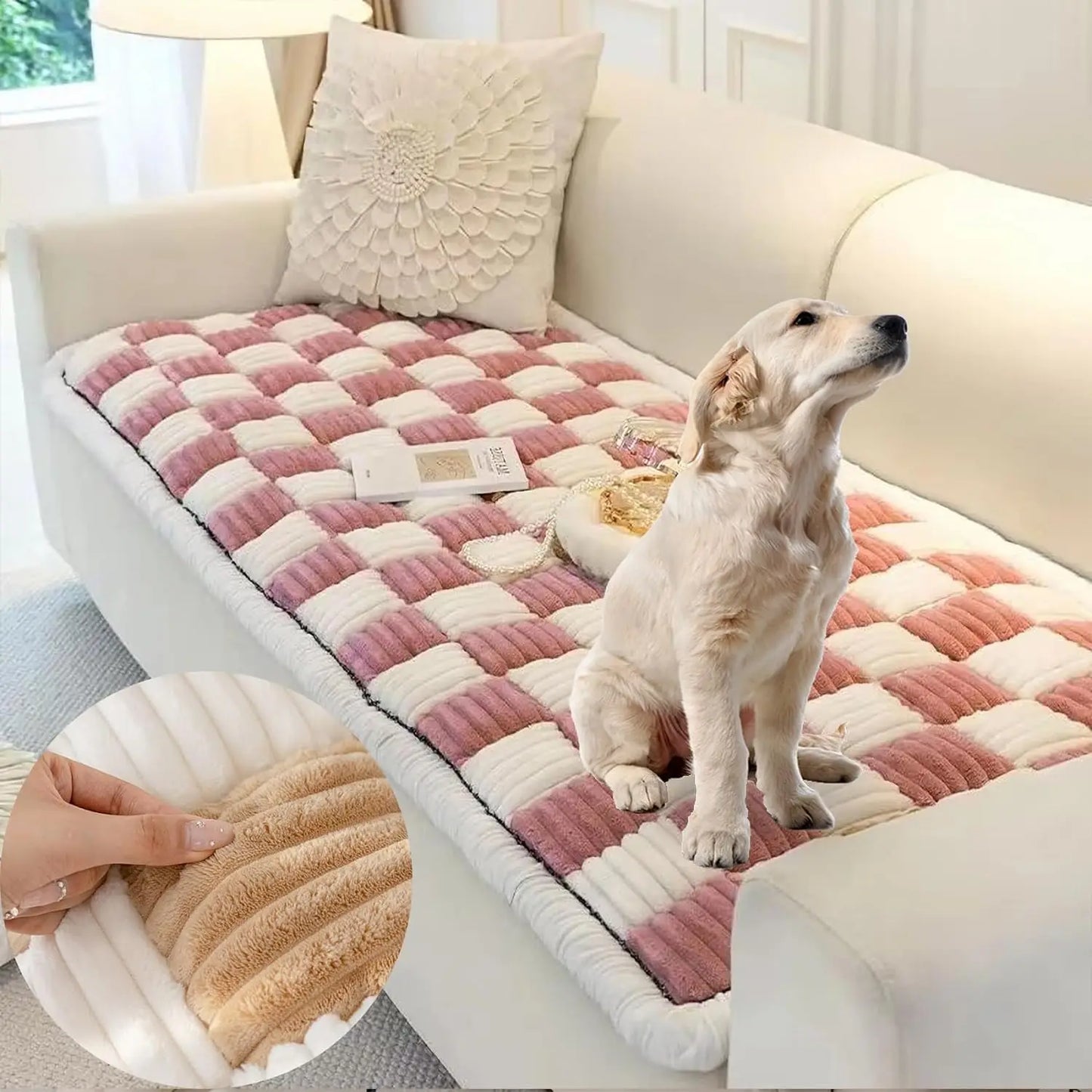 Fun Fuzzy Plaid Huisdier Deken