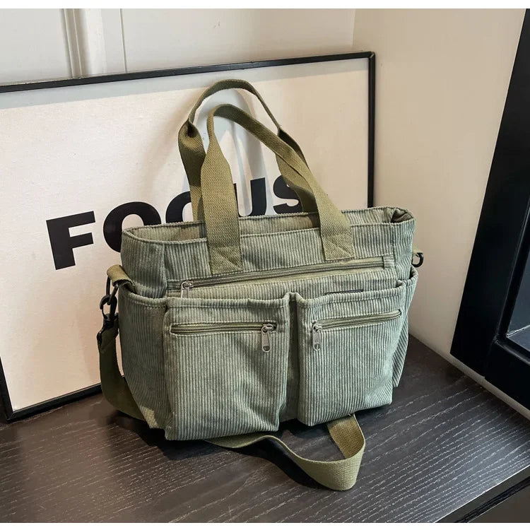 Stijlvolle Corduroy Draagtas