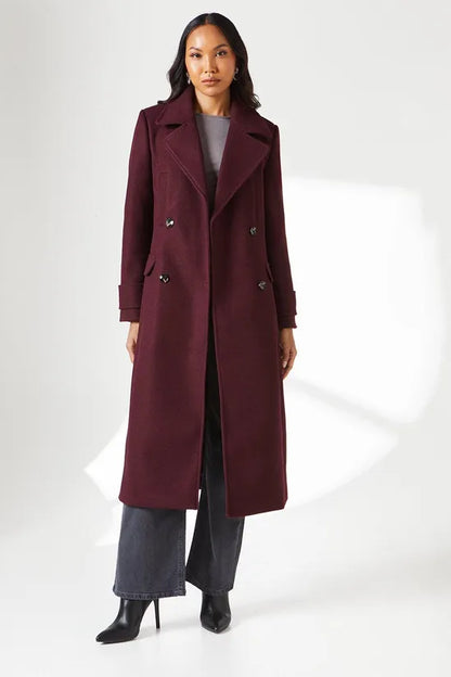 Burgundy women coat