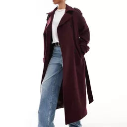 Burgundy women coat